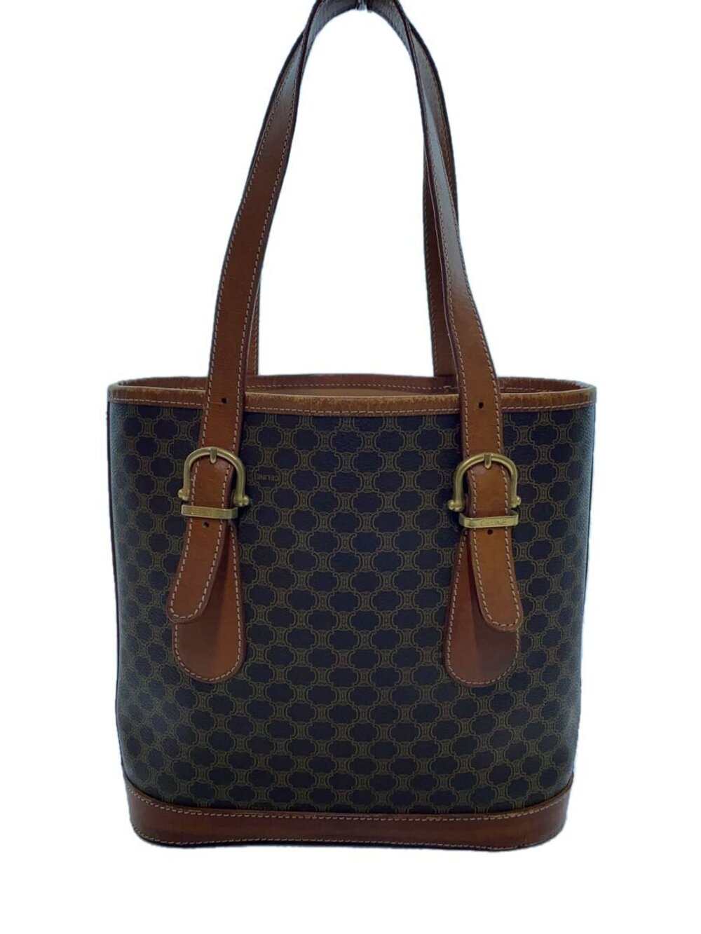 Celine Macadam bucket bag canvas tan Brown